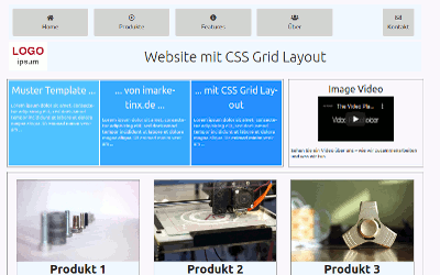 Template 'CSS Grid Layout'